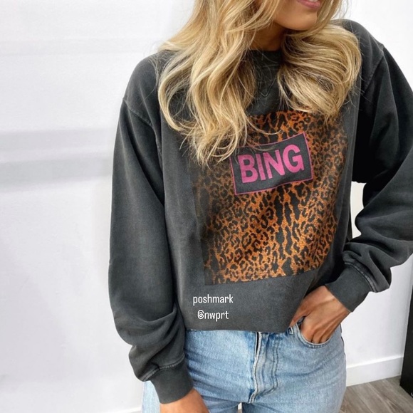 Anine Bing Ramona Sweatshirt Leopard 